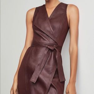 BCBGMAZAZRIA Asymmetrical Pleather Dress